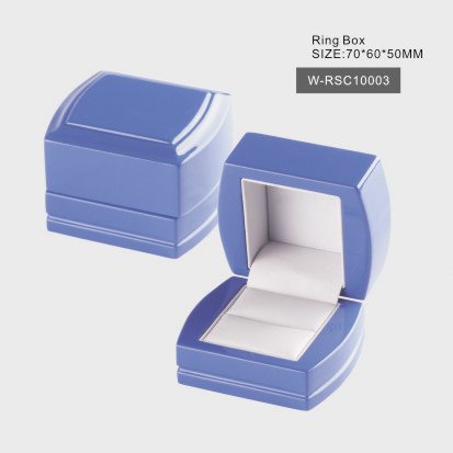 Glossy Blue Ring Box 